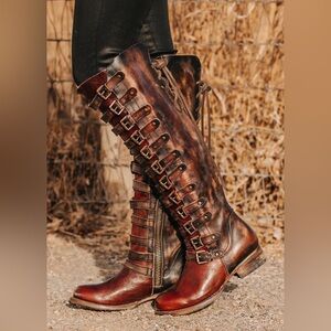 Freebird BNWB Rylan size 7. Tall boot. Cognac multi.